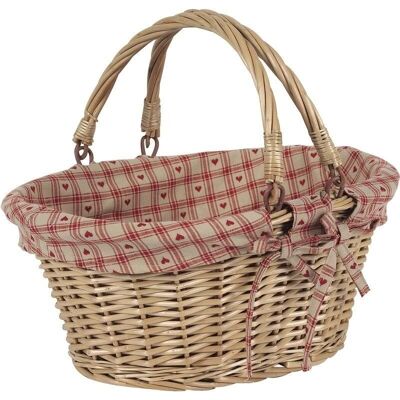 Wicker basket with mobile handles-PAM1860C
