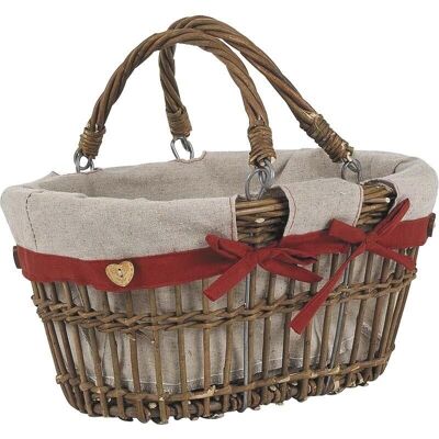 Wicker basket with mobile handles-PAM1880J