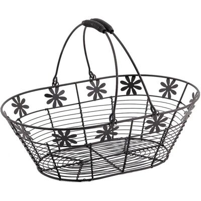 Basket with movable metal handles-PAM2550