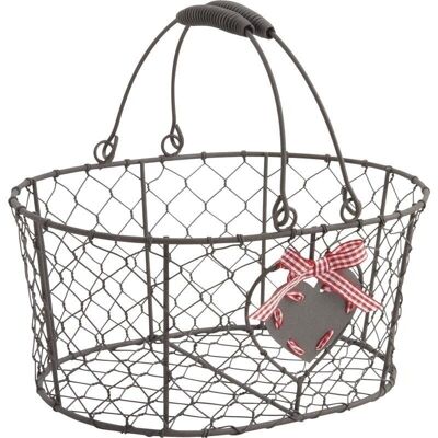 Basket with movable metal handles-PAM2820