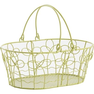 Lacquered metal basket-PAM3140