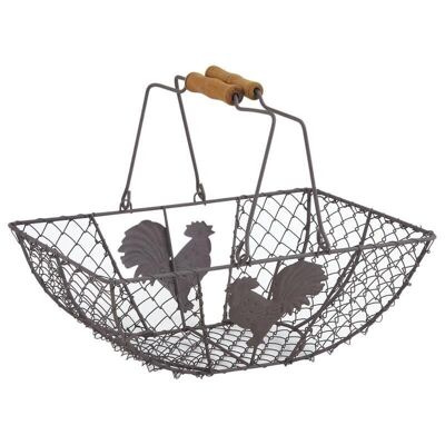 Aged wire mesh basket-PAM3320