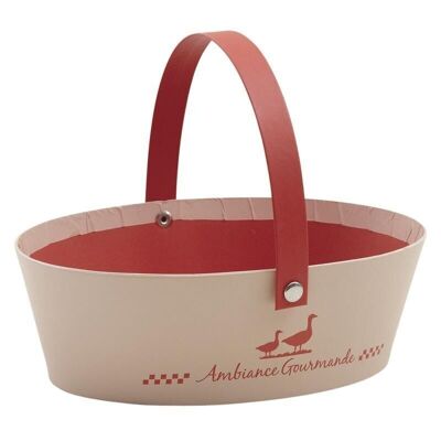 Panier ovale en carton Ambiance Gourmande-PAM4420