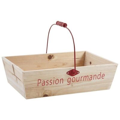Wooden basket Passion Gourmande-PAM4480