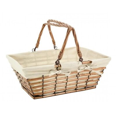 Rectangular openwork basket in wicker and jute-PAM4950J