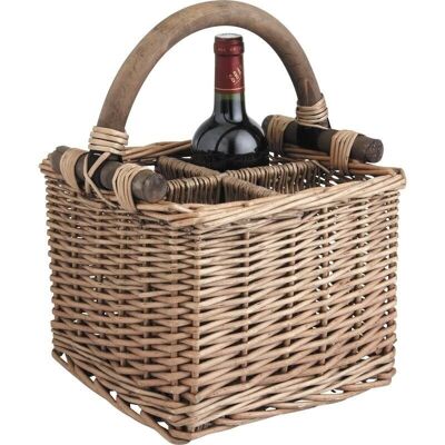 Wicker bottle holder basket-PBO1580