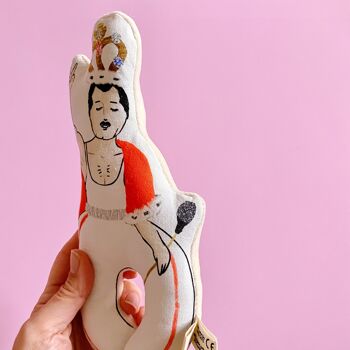 Hochet Freddie Champion en coton biologique- jouet bébé- cadeau de naissance 5