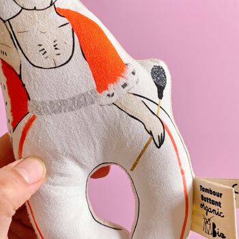 Hochet Freddie Champion en coton biologique- jouet bébé- cadeau de naissance 6