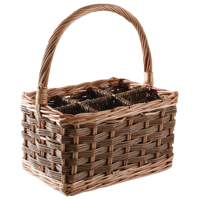 Portabottiglie in vimini grezzo-PBO1910