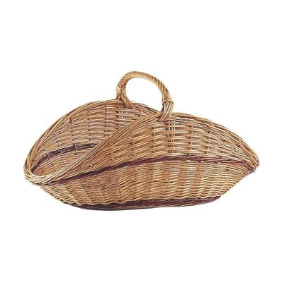 Wicker log basket buff-PBU1360