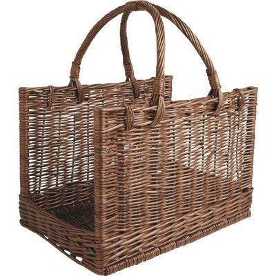 Wicker log basket-PBU1960