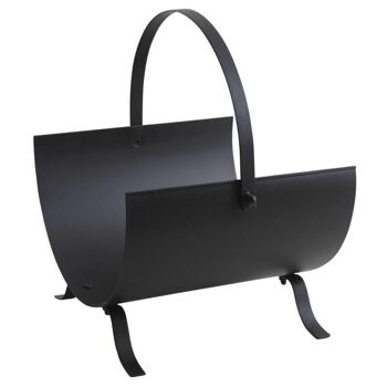 Porte-bûches en métal noir-PBU2270 1