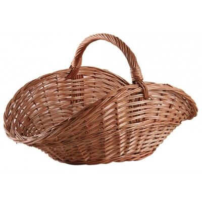 Wicker log basket buff-PBU2380