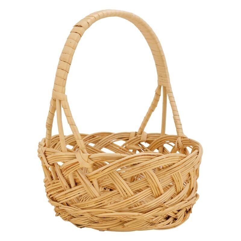 Petit panier en osier blanc-PCF1400