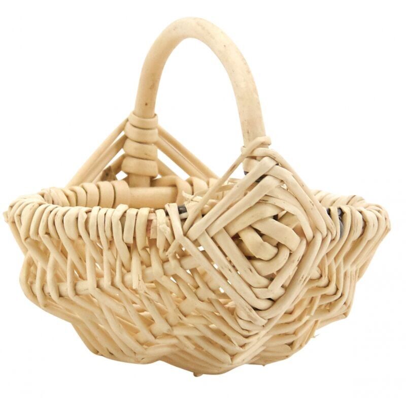 Mini panier en osier blanc-PCF1410
