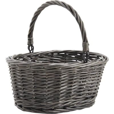 Mini wicker basket with mobile handle-PCF1950