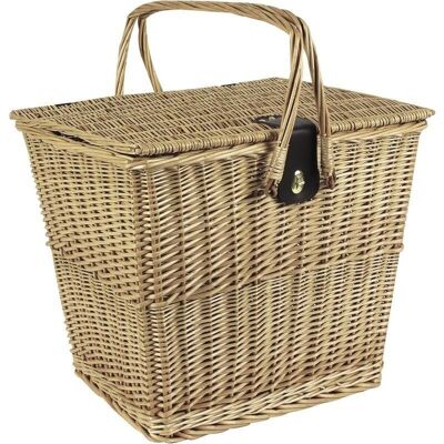 Clear wicker basket with lids-PCO1220