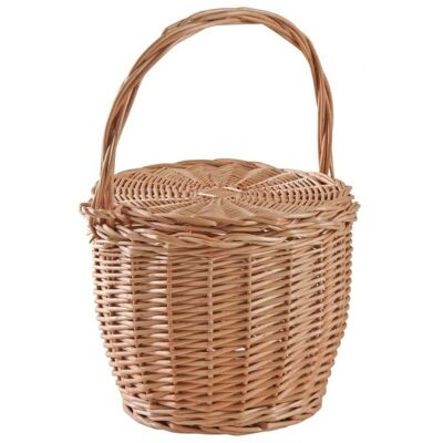 Lidded wicker basket clear-PCO1310