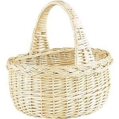 Small white wicker basket-PEN1120