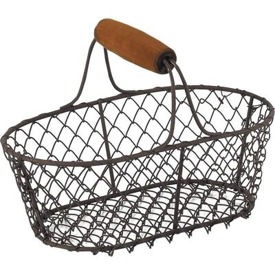 Aged wire mesh basket-PEN1320