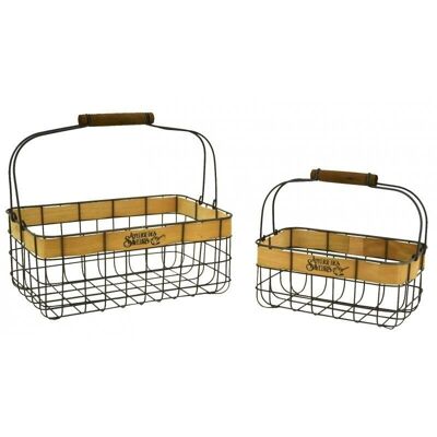 Metal and wood baskets Atelier des Saveurs-PFA143S