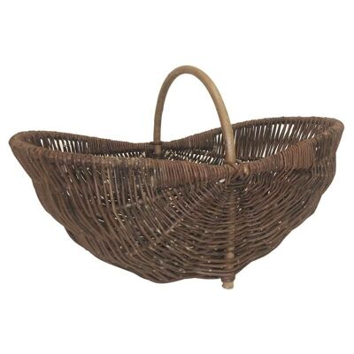 Burgundy wicker basket-PMA1412