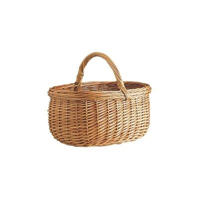 Wicker shopping basket buff-PMA1720