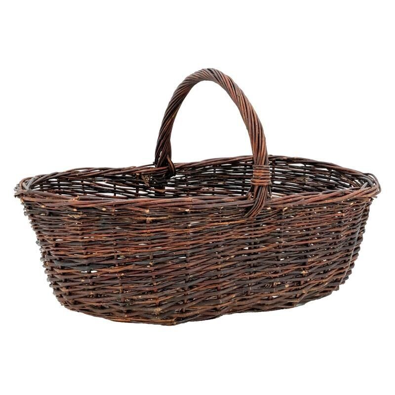 Raw Wicker Mushroom Basket-PMA4240
