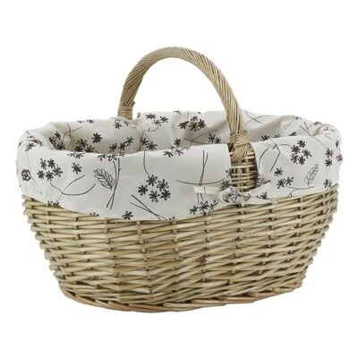 Stained wicker basket and floral lining-PMA4412C