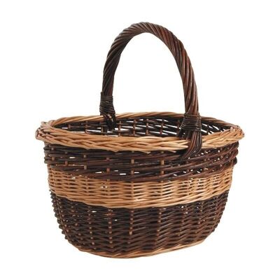Raw and buff wicker basket-PMA4550