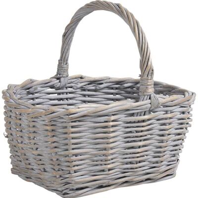 Strong gray wicker basket-PMA4900
