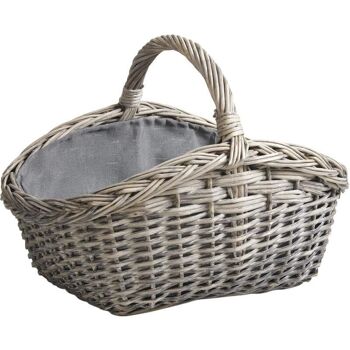 Panier en osier fendu gris-PMA4920C