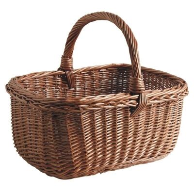 Rectangular wicker basket buff-PMA4960