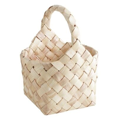 Round basket in natural wood-PMA5080