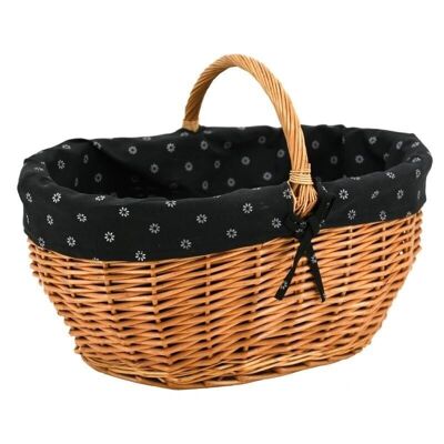 Wicker basket with 100% cotton lining Marguerite-PMA5180C