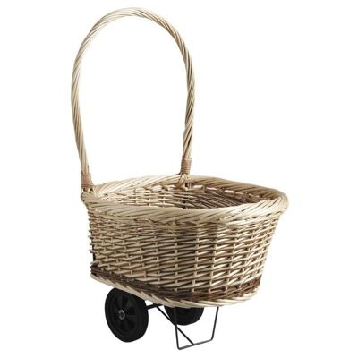 Raw and white wicker trolley-PRO1920