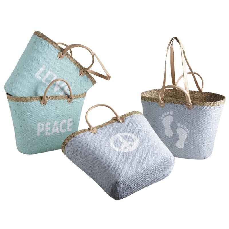 Borsa in giunco laccato Peace and Love-SCO2010