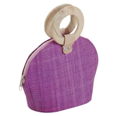 Bolso mini rabane y madera-SEN1280