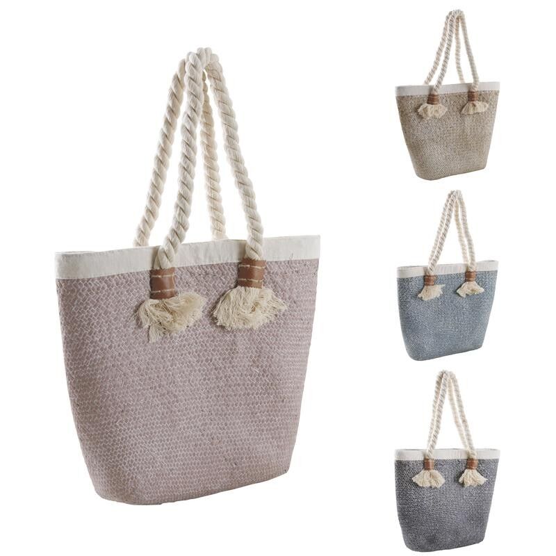 Borsa in giunco patinato e corda-SFA2770