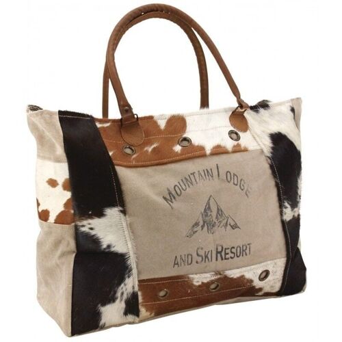 Sac en peau de vache et coton Mountain-SFA3390C