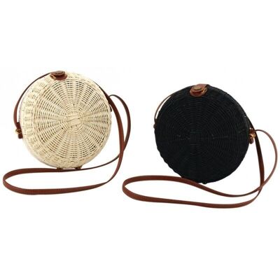 Dyed rattan round bags-SFA3460C