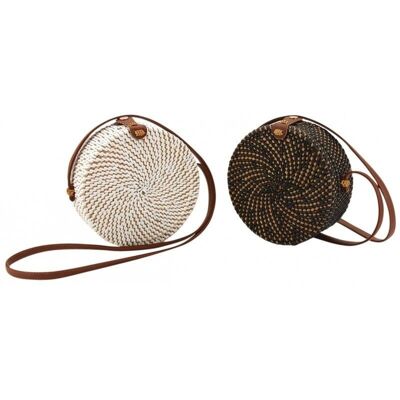 Round pique rattan bags-SFA3490C