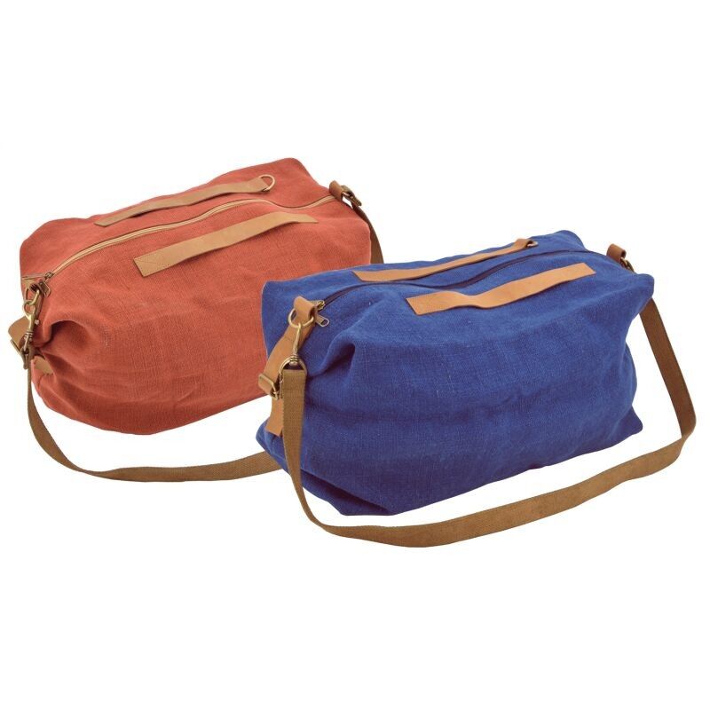 Jute and cotton kilim duffel bag-SFA3650C