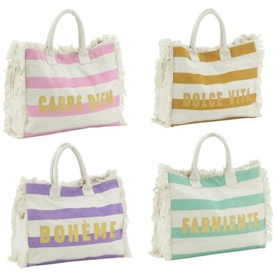 Cotton bag with stripes-SFA3920