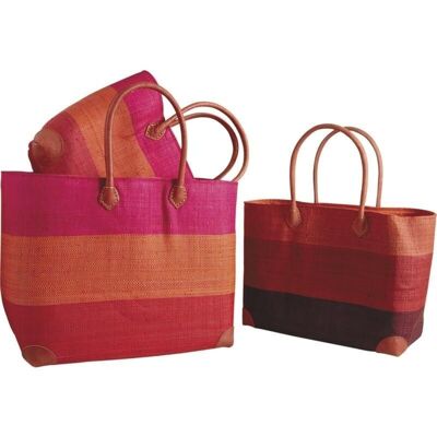Dreifarbige Taschen in Palme und Rabane-SMA356SC