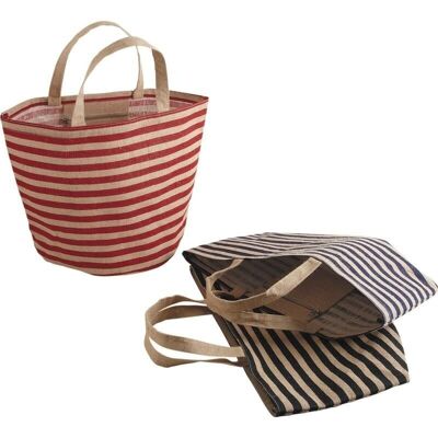 Jute bag with stripes-SMA3690