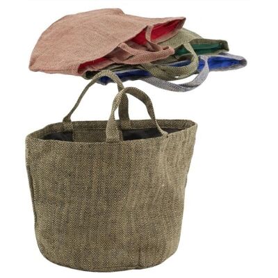 Colorful and natural jute bag-SMA3700