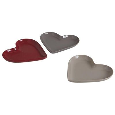Mini stoneware heart dish-TCO1030V