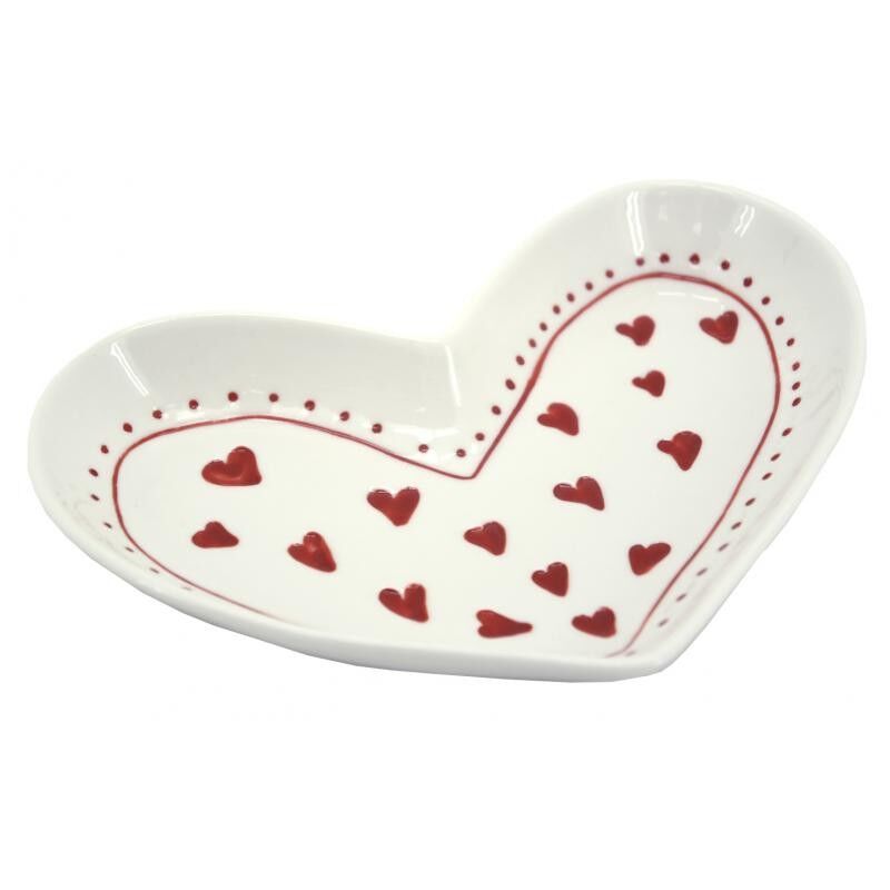 Corazón de cerámica pintado a mano ordenado-TCO1062