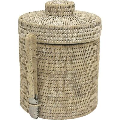 Rattan ice bucket with gripper-TDI1450